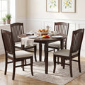 Dining Chairs Set of 4 with Padded Seats and Rubber Wood Frame
