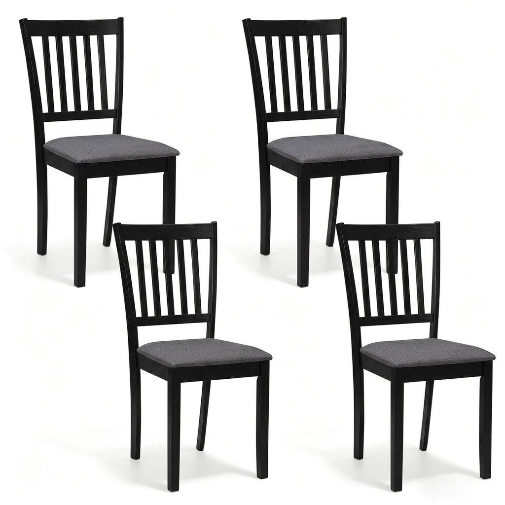 Upholstered Dining Chairs Set of 4 with Rubber Wood Frame