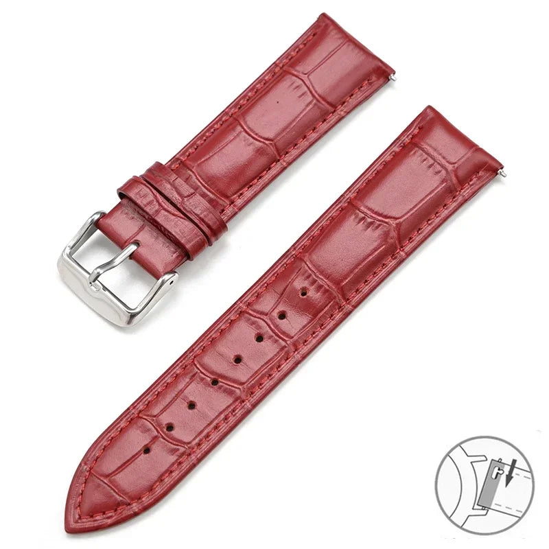 Garmin 14/18/20/22/24mm Quick Release Croc-Embossed Leather Band