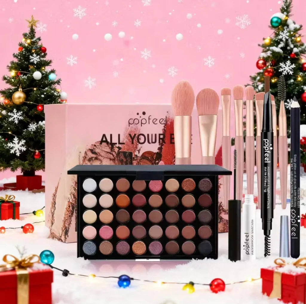 POPFEEL All In One Full Face Makeup Kit With Mascara And Eyeshadow Palette