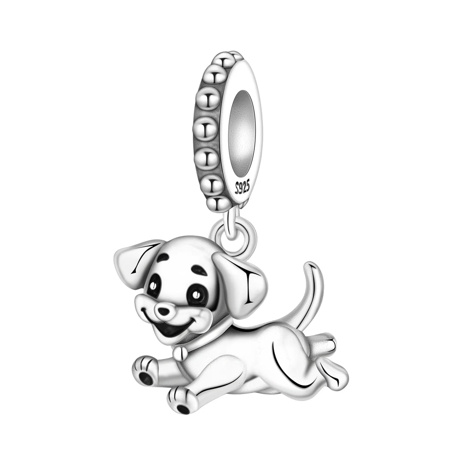 Hot Sale 925 Sterling Silver Dog Cat Cute Pet Animals Pendant Birthday Party Gift for Women Bangle Bracelet Necklace DIY Jewelry