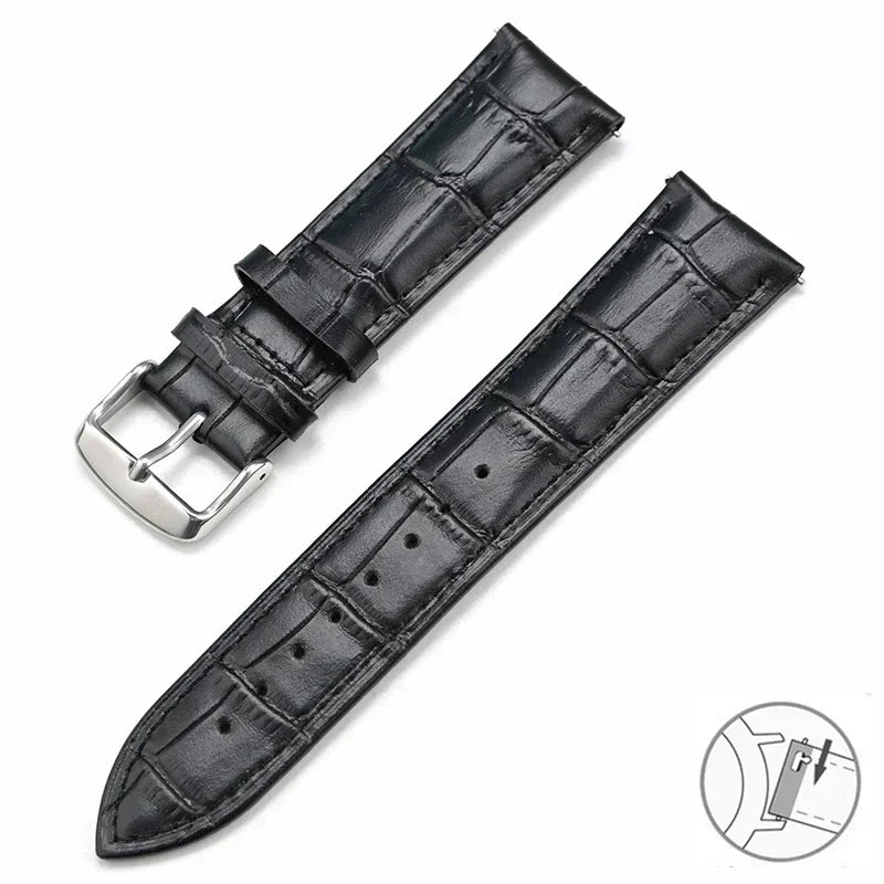 Garmin 14/18/20/22/24mm Quick Release Croc-Embossed Leather Band