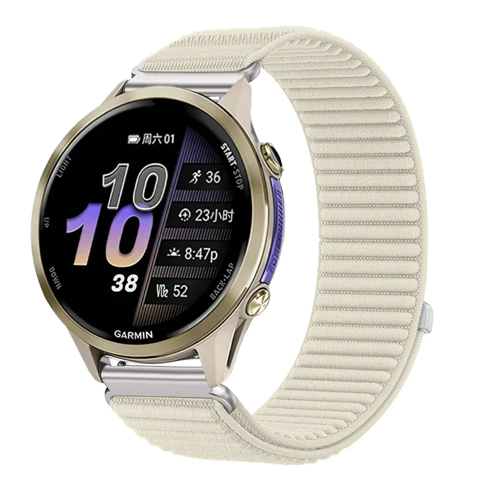 Garmin 18/20/22mm Quick Release Breathable Ribbed Nylon Loop Band