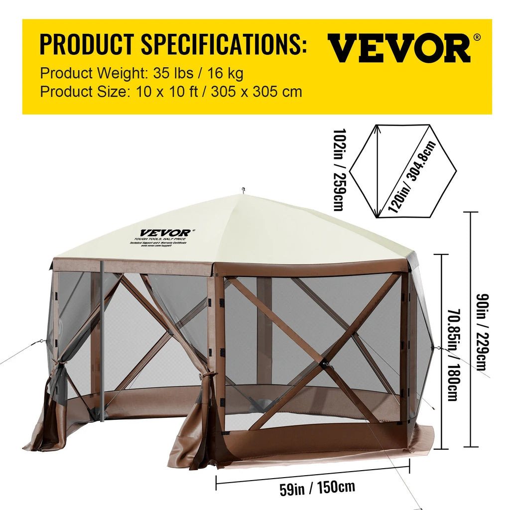 SucceBuy Pop Up Camping Gazebo Sun Shade Canopy Shelter