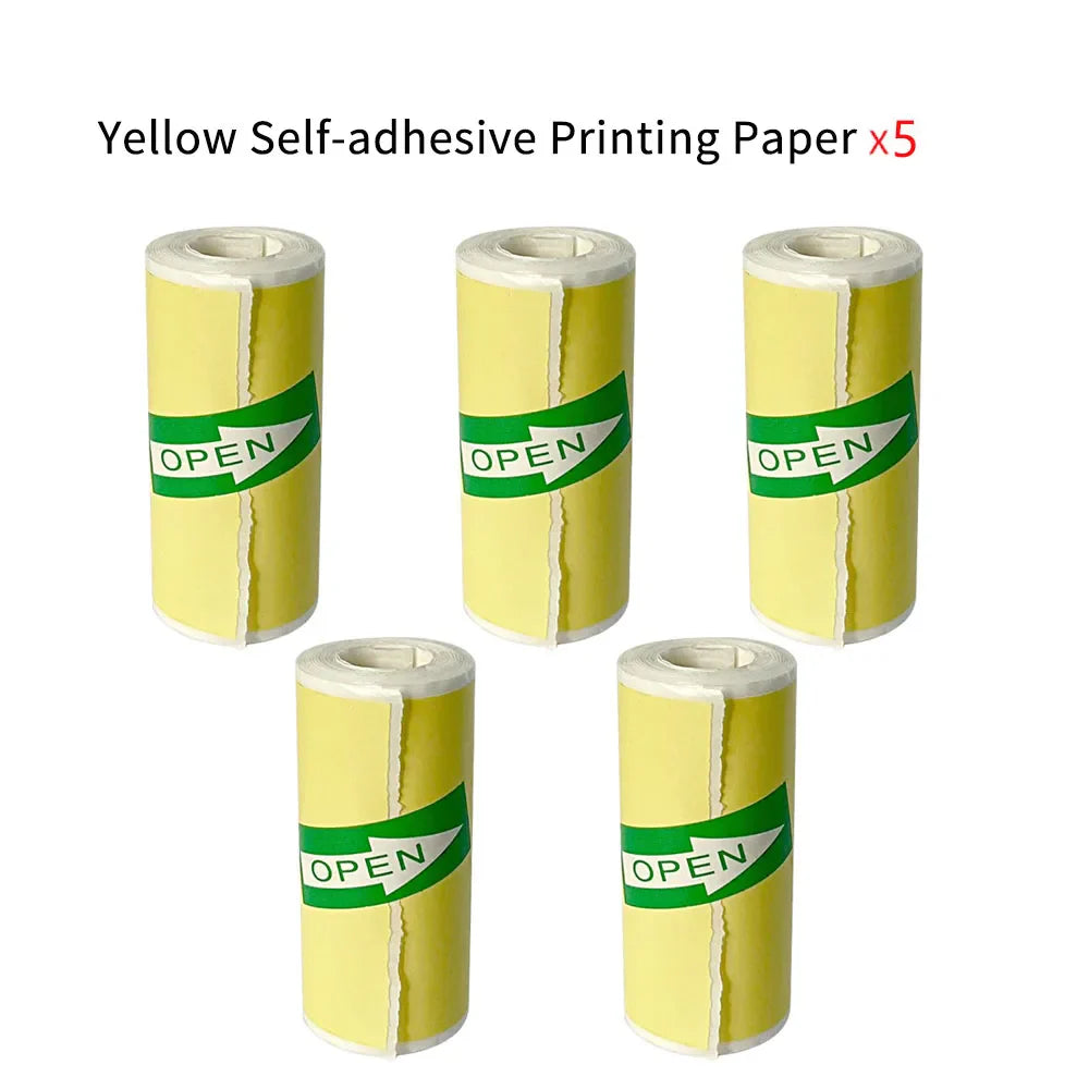 Mini Portable Printer Thermal Paper HD 57*25mm Universal Self-adhesive Roll Paper Label Sticker For Phone Printing Picture Photo