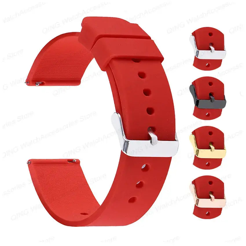 Garmin 18/20/22mm Quick Release Smooth Silicone Band with Pin Buckle