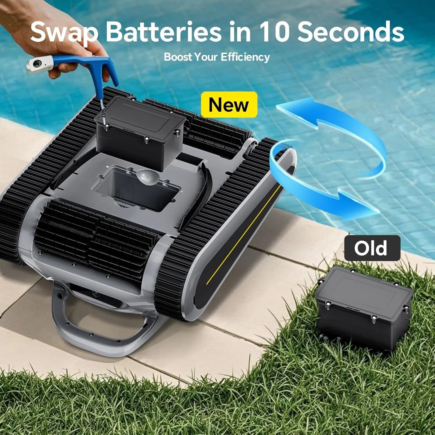 Smart Navigation Pool Cleaner Wall and Waterline Cleaning Vacuum APP Control