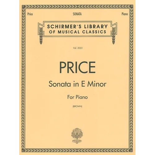 Sonata in E Minor: Schirmer Library of Classics Volume 2023 Nfmc 2024-2028 Selection Piano Solo - Paperback