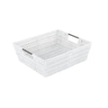 Shelf Rattan Tote 15''X13''X5''