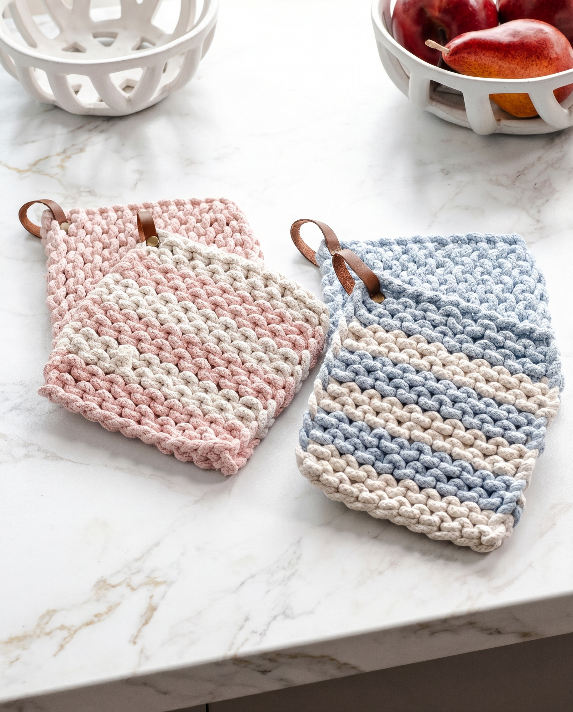 Chunky Knit Cotton Pot Holder
