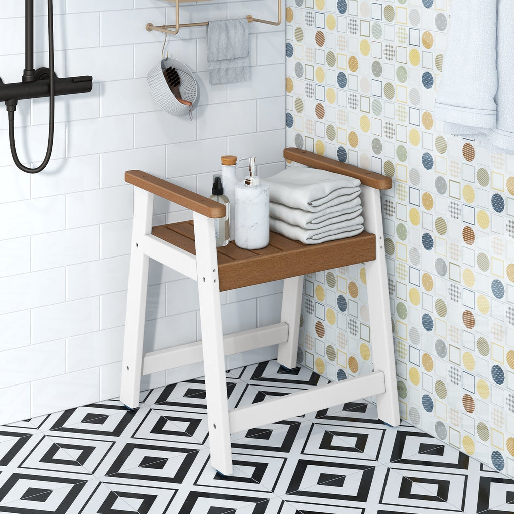 Shower Bench with Arms for Inside Shower Shaving Legs