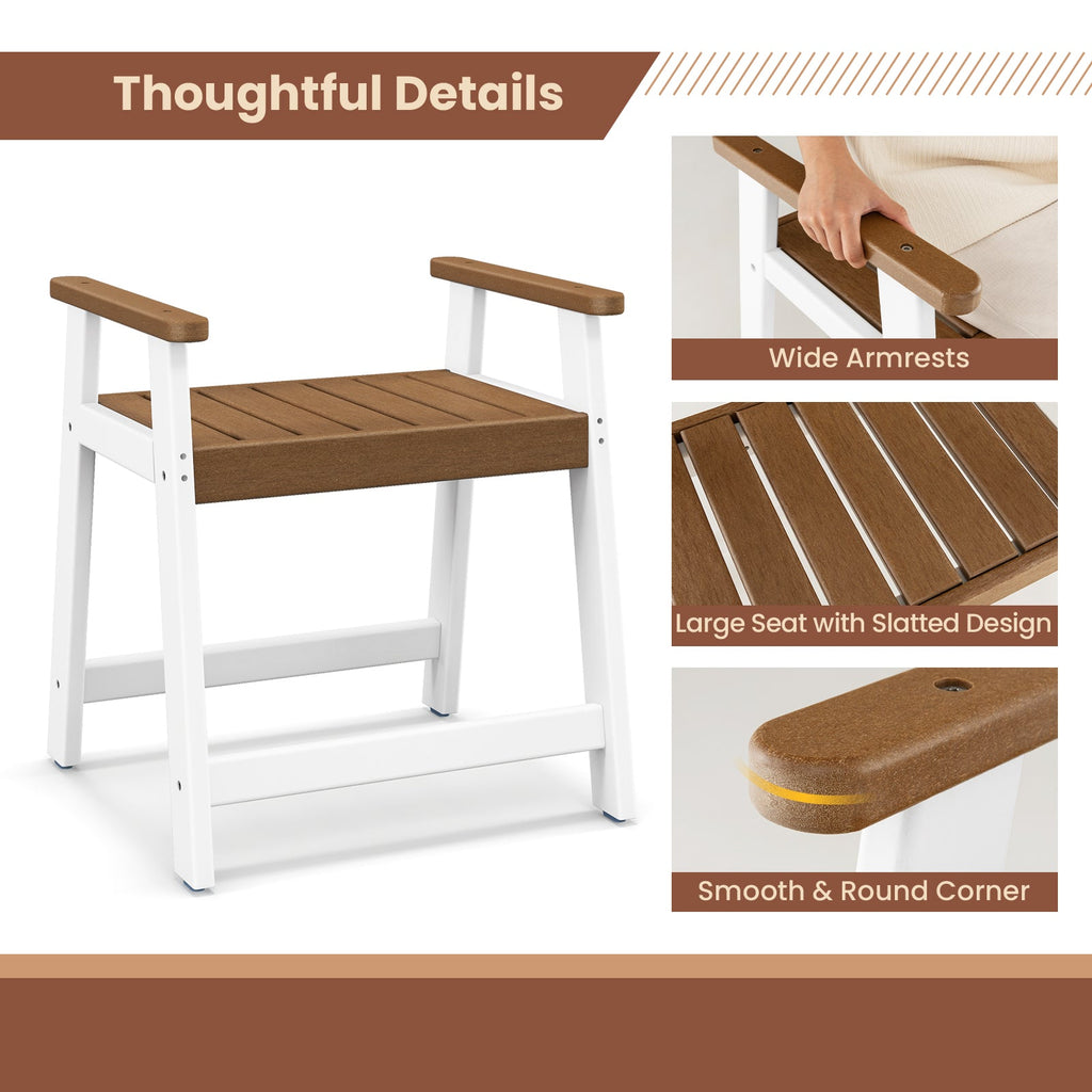 Shower Bench with Arms for Inside Shower Shaving Legs