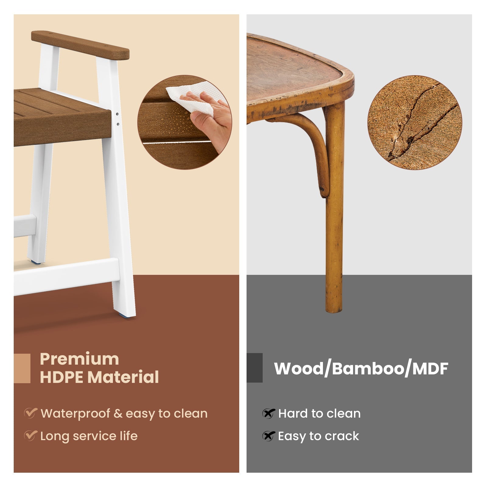 Shower Bench with Arms for Inside Shower Shaving Legs