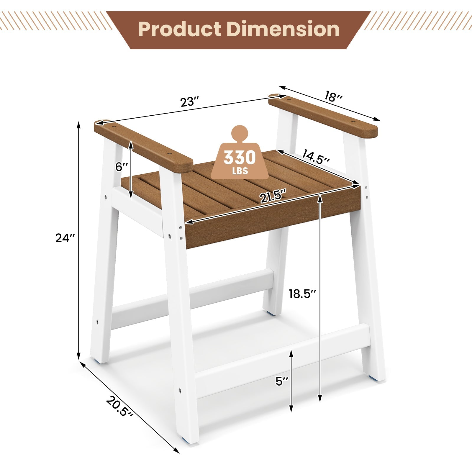 Shower Bench with Arms for Inside Shower Shaving Legs