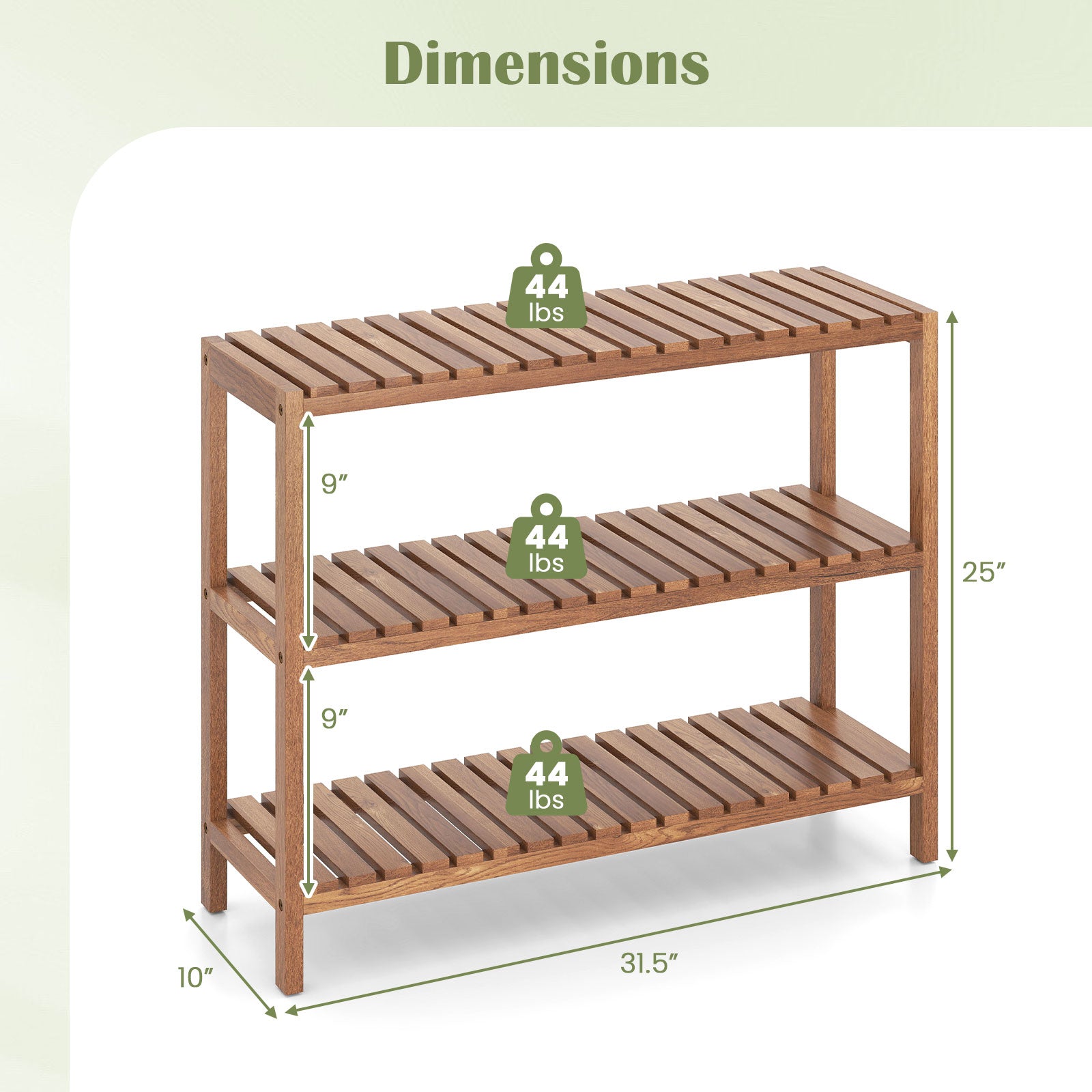 2/3-Tier Side Table Teak Wood Stand Utility Storage Shelf-3