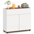 Sideboard Buffet Cabinet with Storage Wooden Kitchen Storage Cabinet-Black
