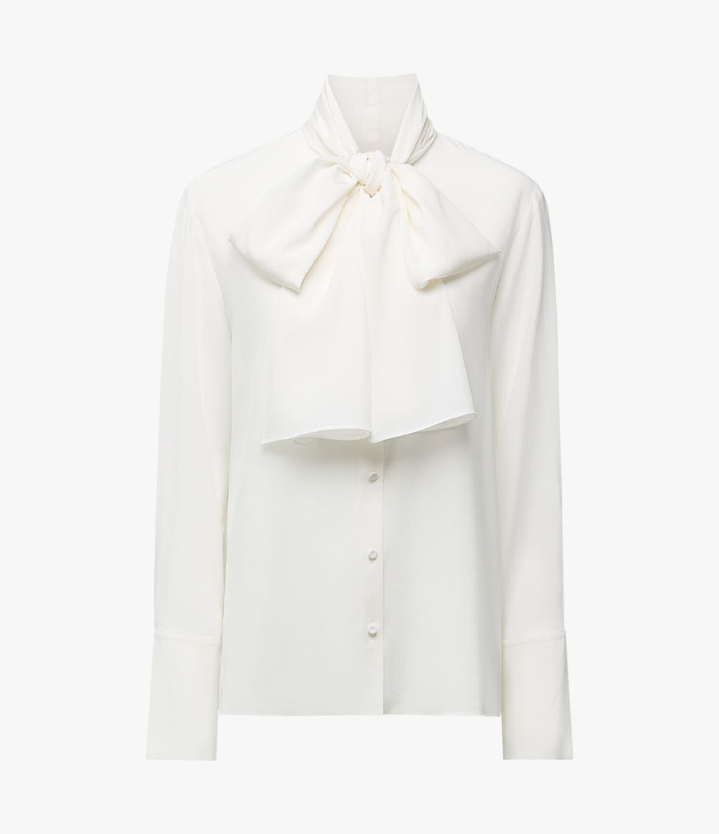 Signature Bow Blouse | Off White