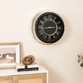 13.5/17.5 Inch Silent Wall Clock with Silver Frame