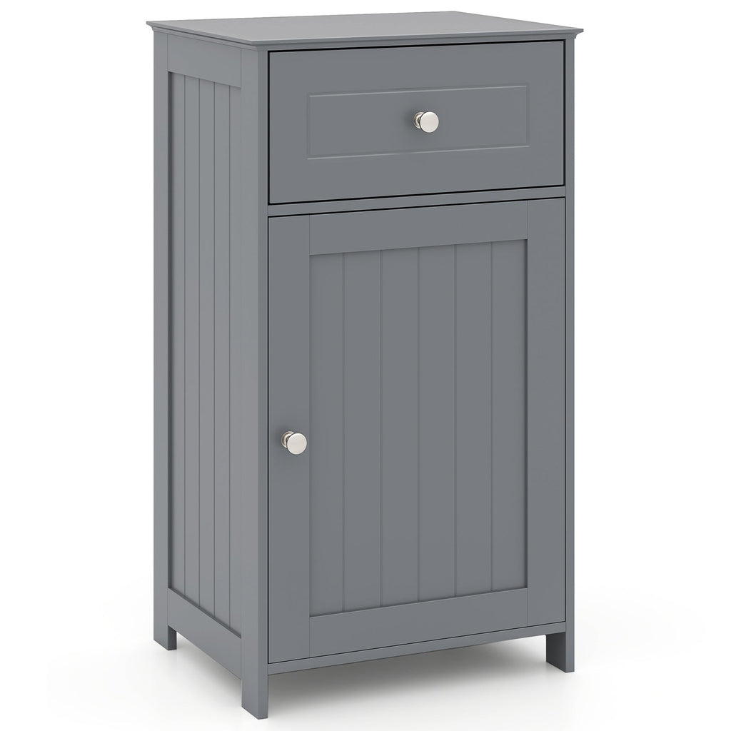 Single Door Bathroom Cabinet with Adjustable Shelf and Drawer