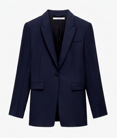 Single Button Jacket | Navy