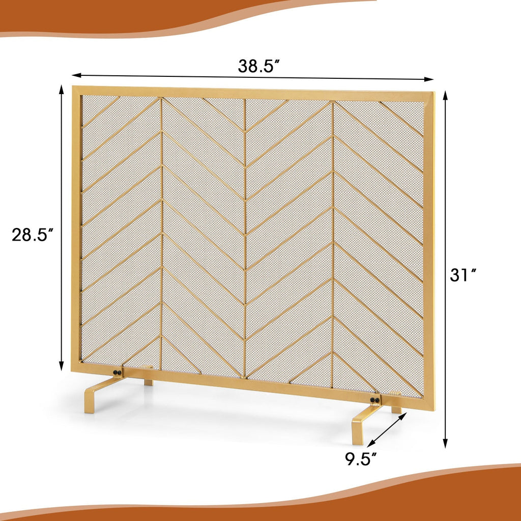 38 x 31 Inch Single Panel Fireplace Screen