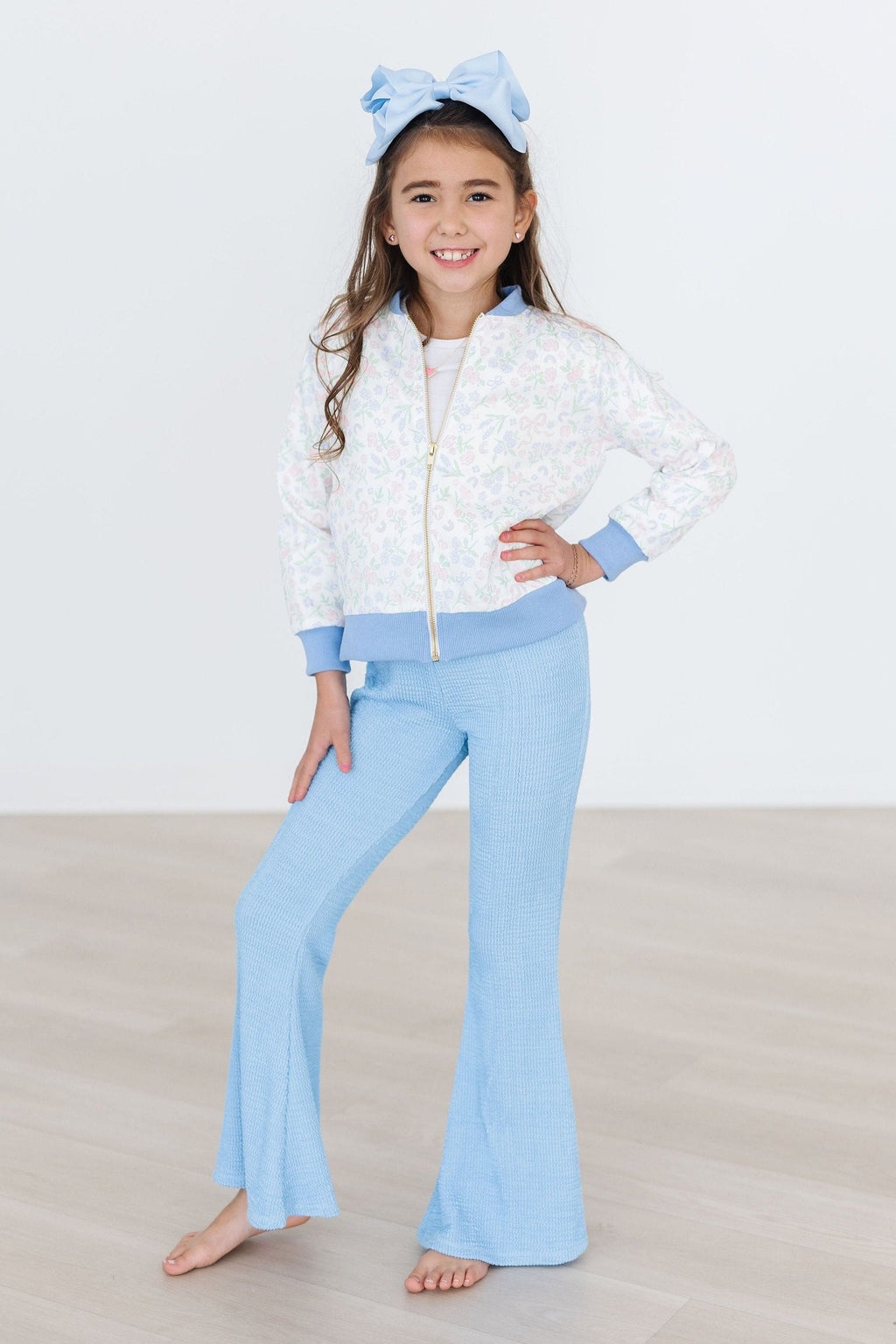 SALE Sky Blue Scrunchy Bells