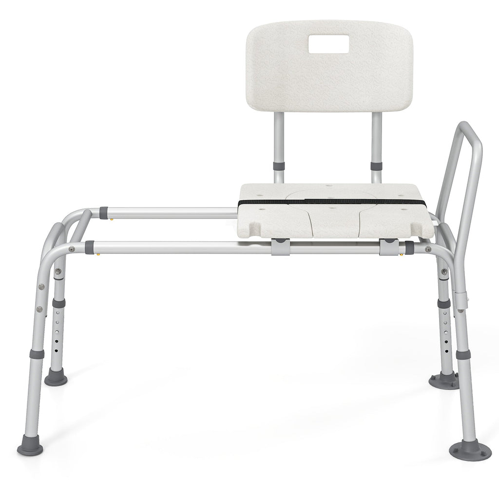 Sliding Tub Transfer Bench with Extra-Wide Seat for Elderly and Disabled