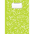 Marble Notebook A4: Green Marble College Ruled Journal - Paperback