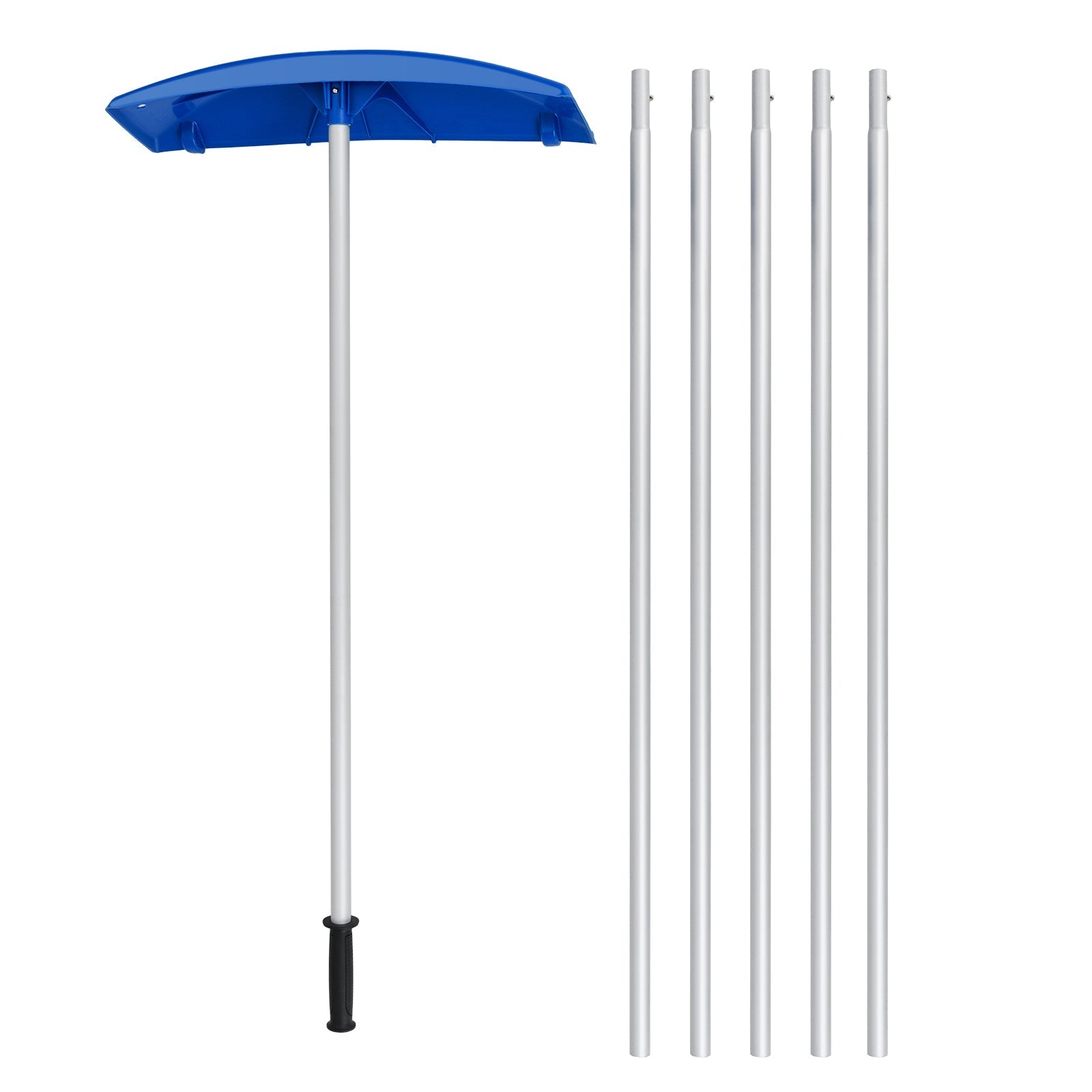 Snow Roof Rake with 24 Inch Wide Blade and Wheels
