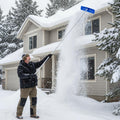 Snow Roof Rake with 24 Inch Wide Blade and Wheels