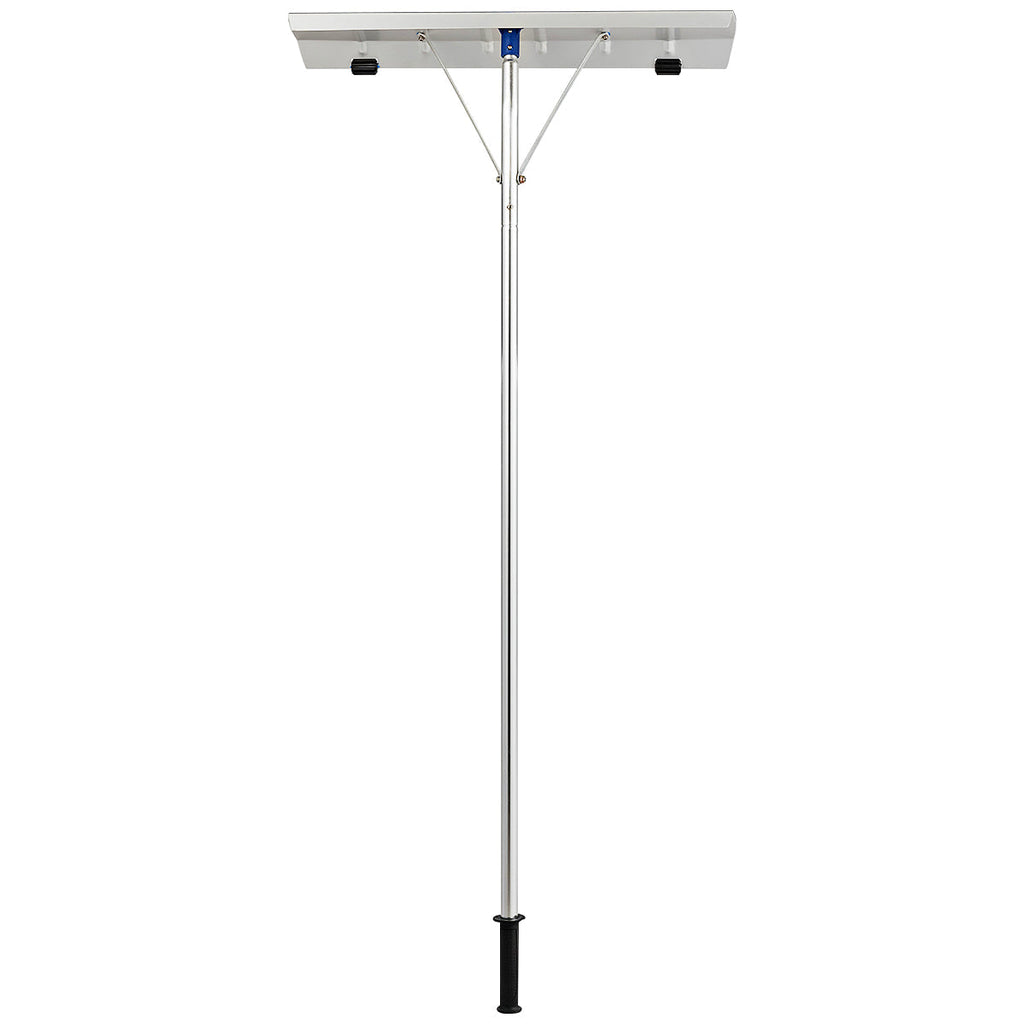 5-20 Feet Extendable Aluminum Snow Roof Rake with Wheels Handle