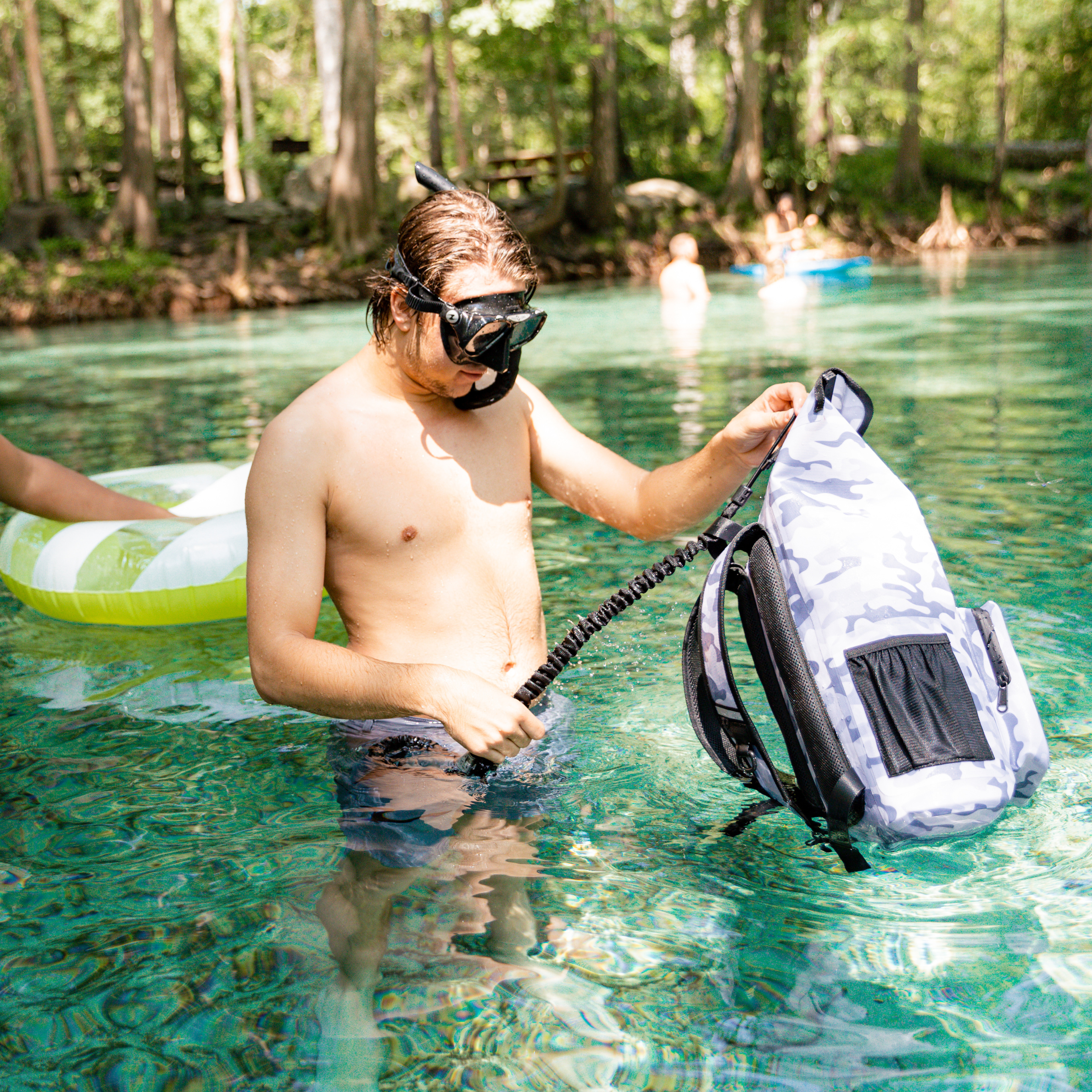 Waterproof Floating Backpack Dry Bag - Snow Camo