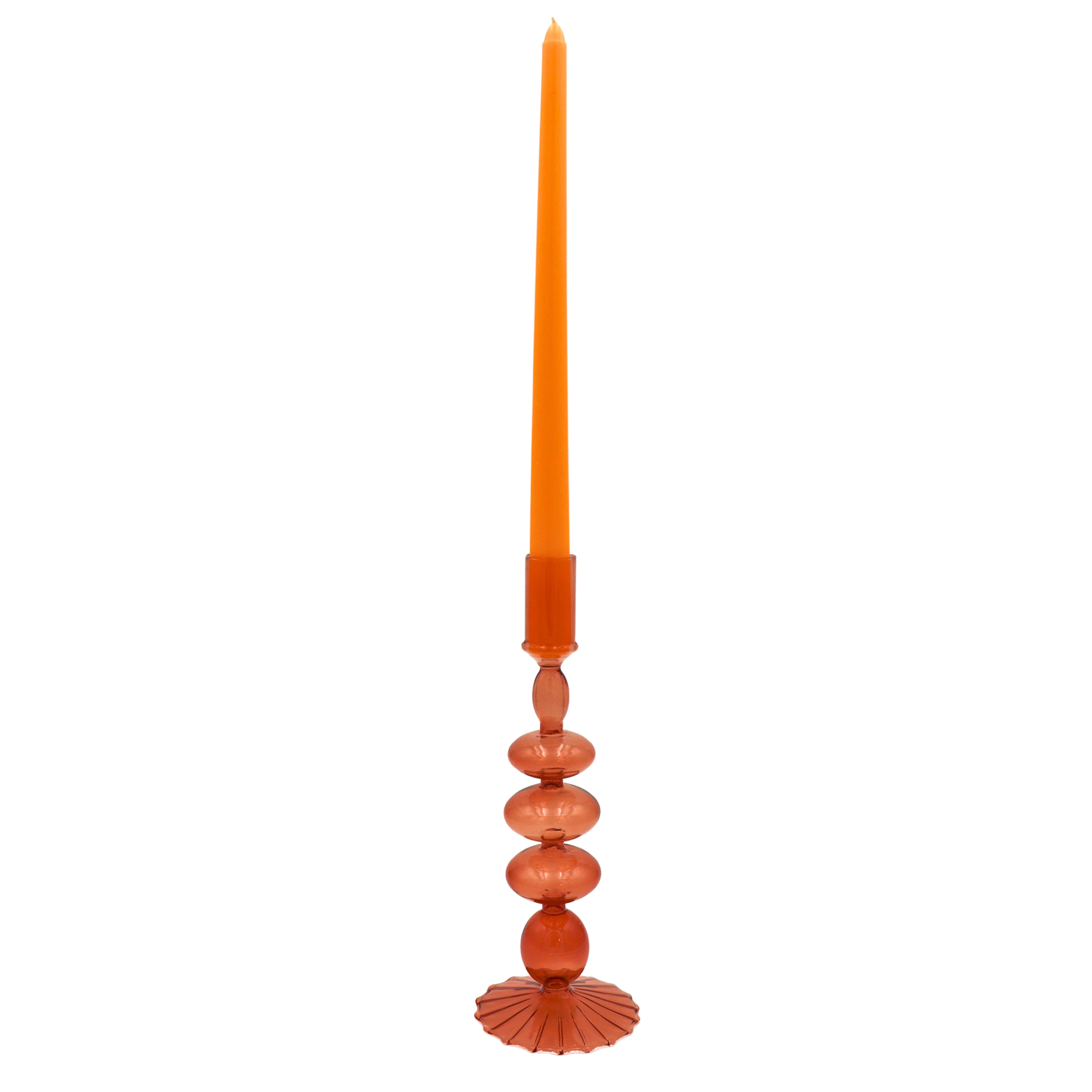 Extra Tall Mustard Taper Candle, 1 Case of 24 Packs (4 Candles per Pack)