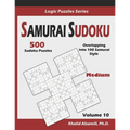 Samurai Sudoku: 500 Medium Sudoku Puzzles Overlapping into 100 Samurai Style - Paperback