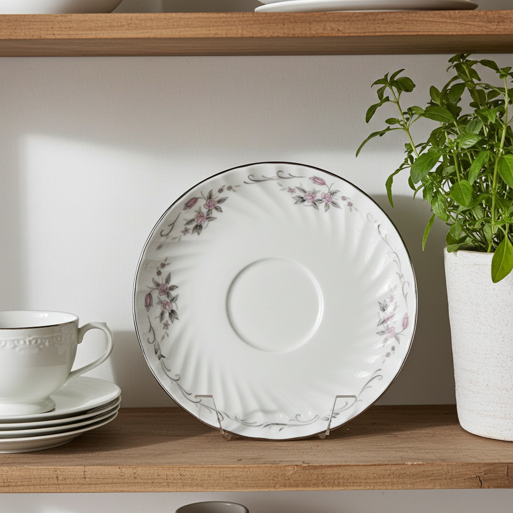 Gold Standard GST1 Saucer – Pink Rosebud Porcelain
