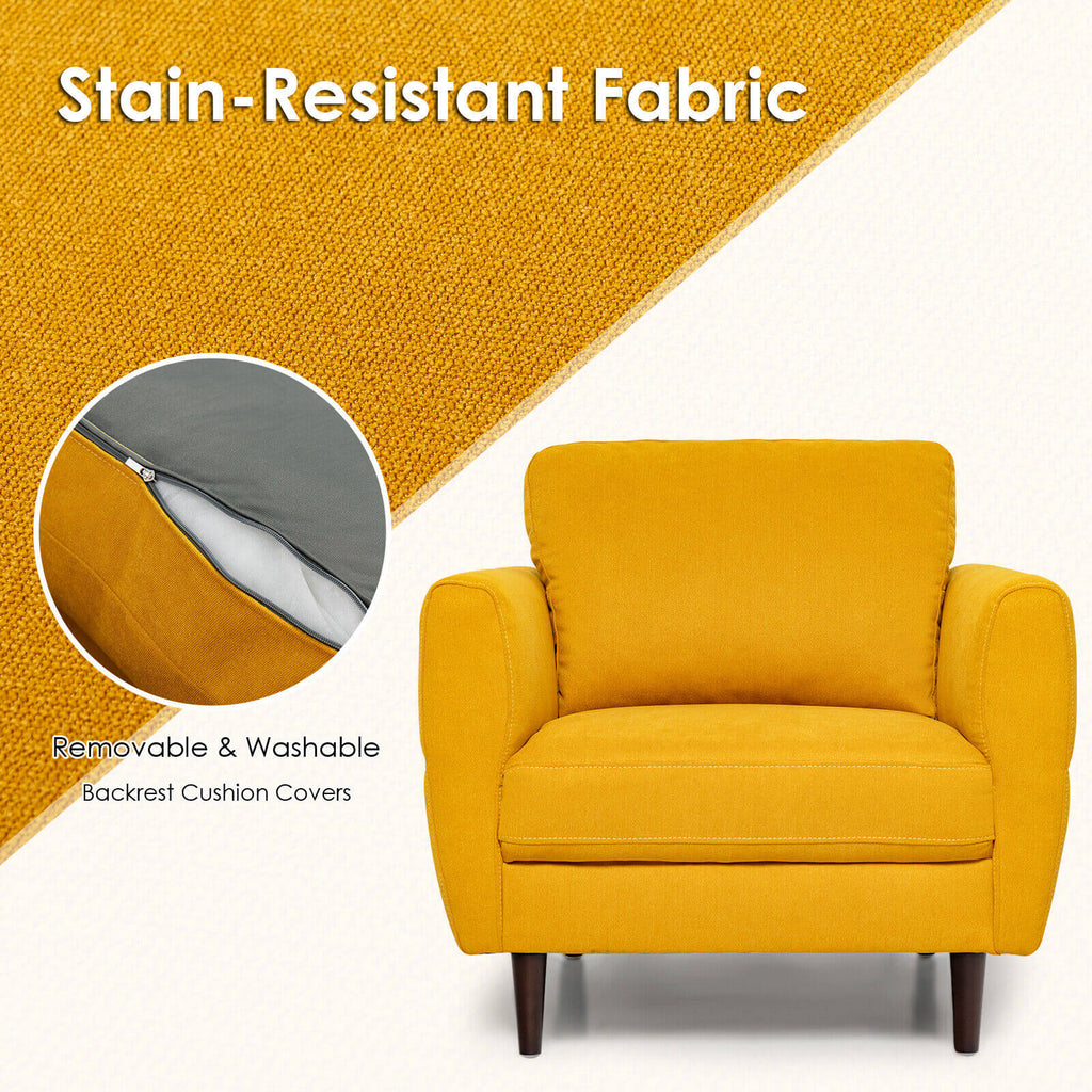 Modern Upholstered Accent Chair Single Sofa Armchair