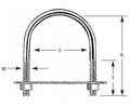 Standard U-Bolt - 87C 3-1/2" X 2"
