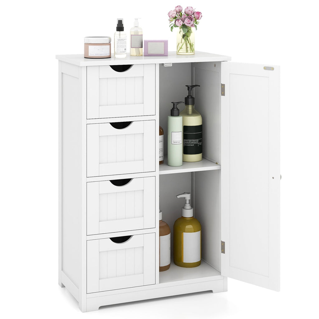 Standing Indoor Wooden Cabinet with 4 Drawers