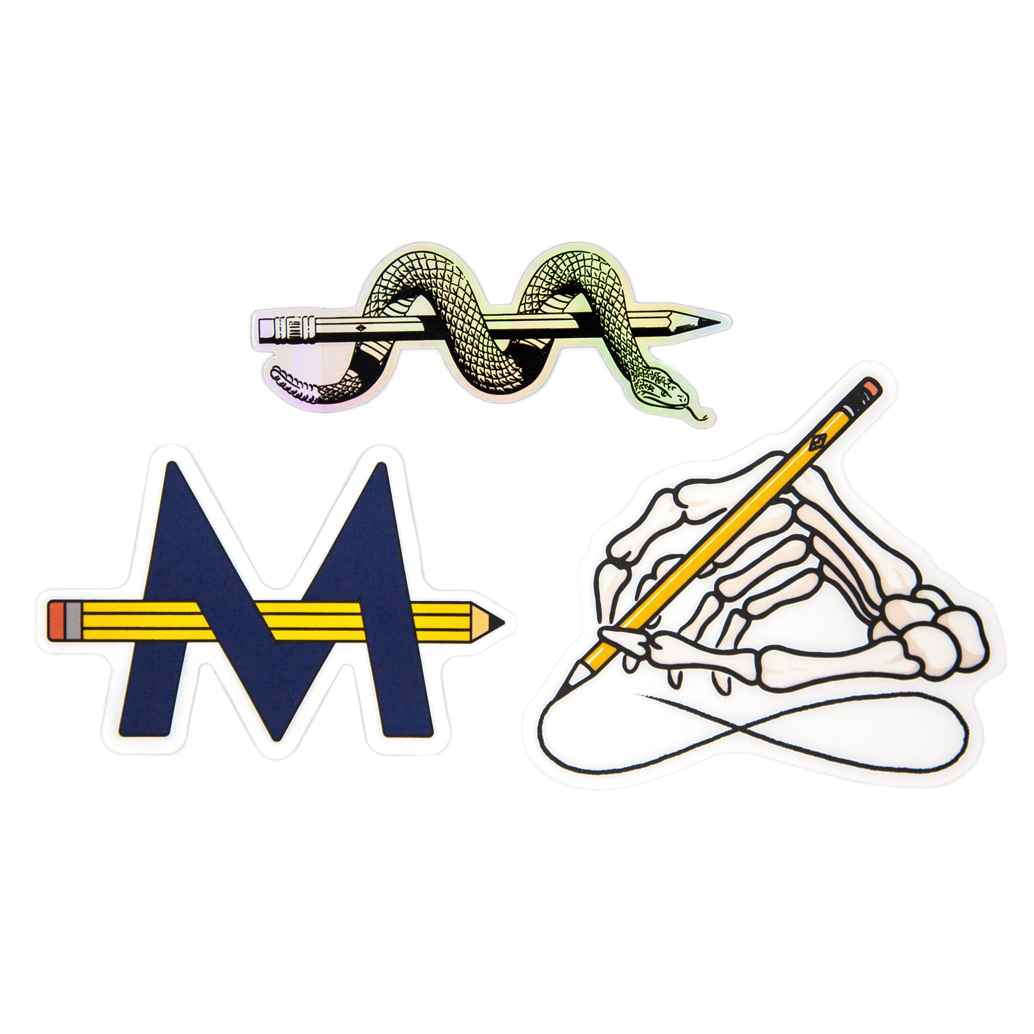 Designer Sticker Set - M, Snake and Skeleton Hand!