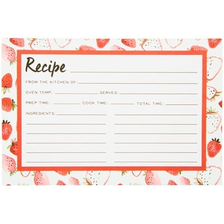 Strawberry Fields Recipe Cards 40 Cards