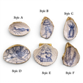 Blue & White Sea Life Shell Trinket Dish