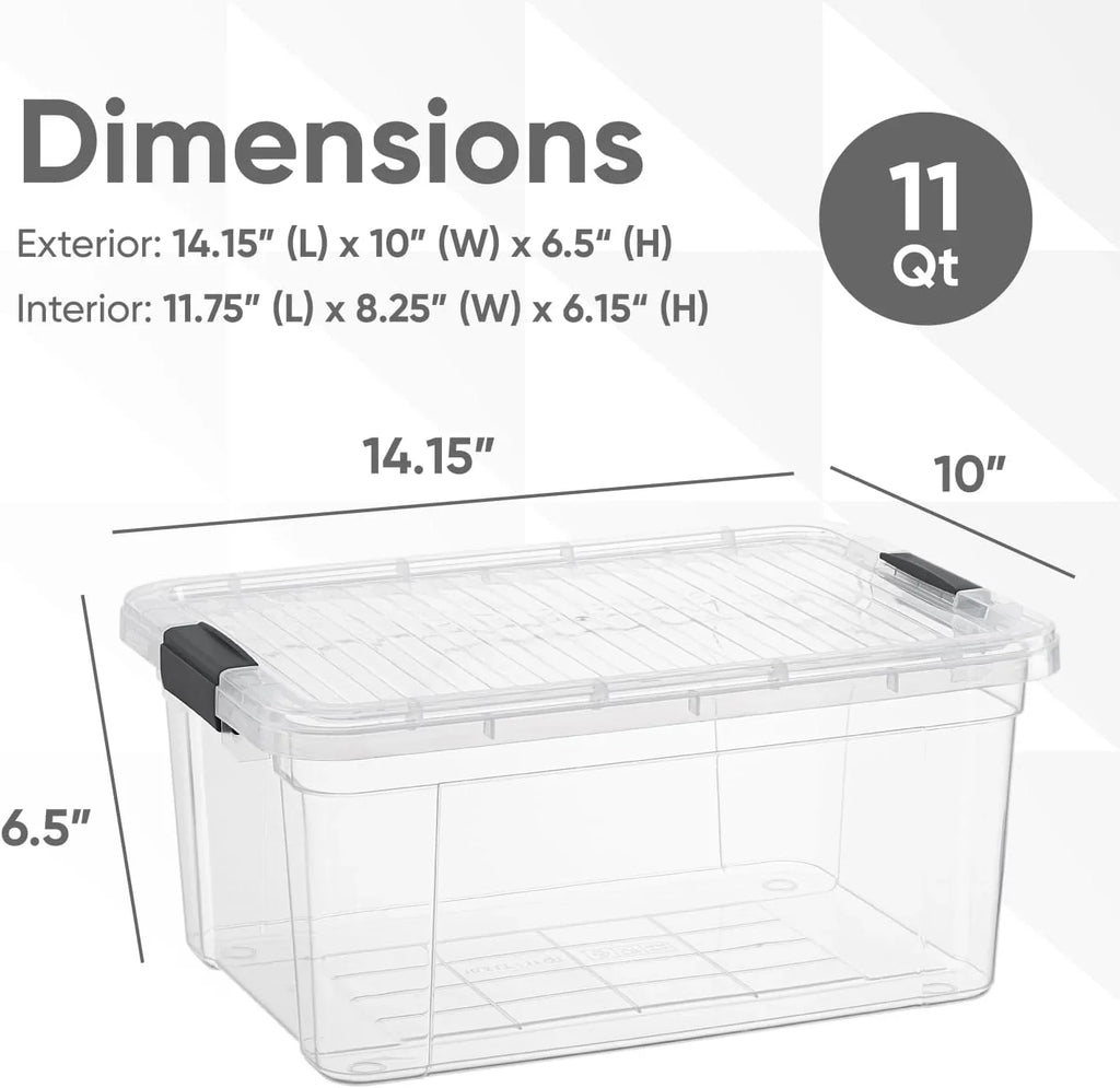 Superio 11 Qt Clear & Sleek Storage Bins