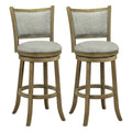 Swivel Bar Stools Set of 2 with Soft-padded Back and Seat