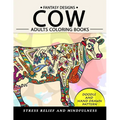 Cow Adults Coloring Books: Stress-relief Coloring Book For Grown-ups - Paperback