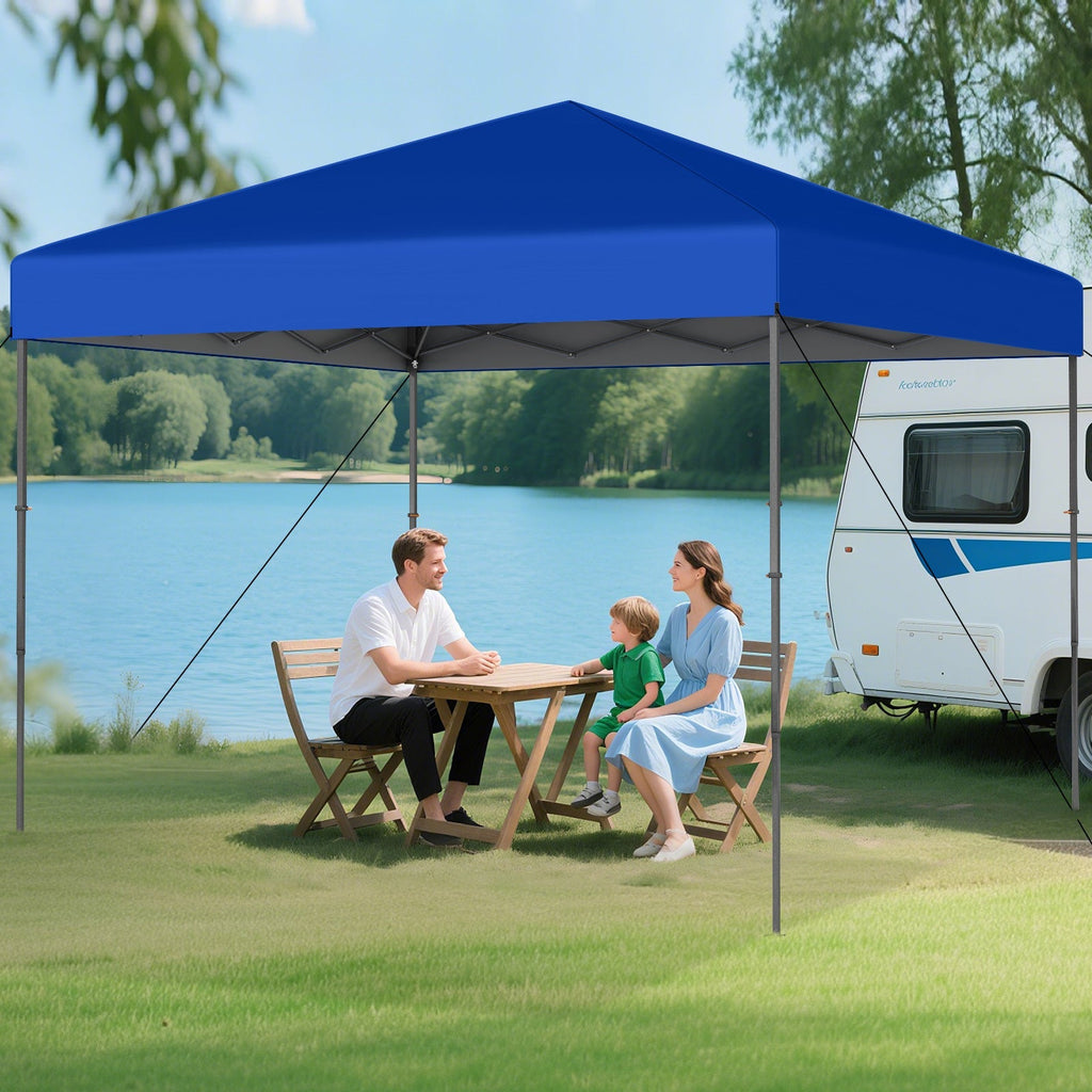 10 X 10 Feet Pop up Canopy Tent with Portable Carrying Bag and 8 Stakes
