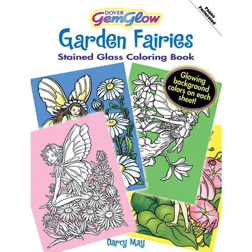 Garden Fairies Gemglow Stained Glass Coloring Book - Paperback