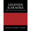 LEGENDS Karaoke listings: legends discs LEG001 - LEG247 - Paperback
