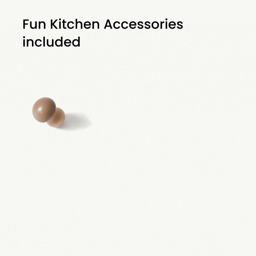 Tiny Land® Wooden Play Kitchen for Toddlers - Honey Kitchenette Pretend Cooking Set