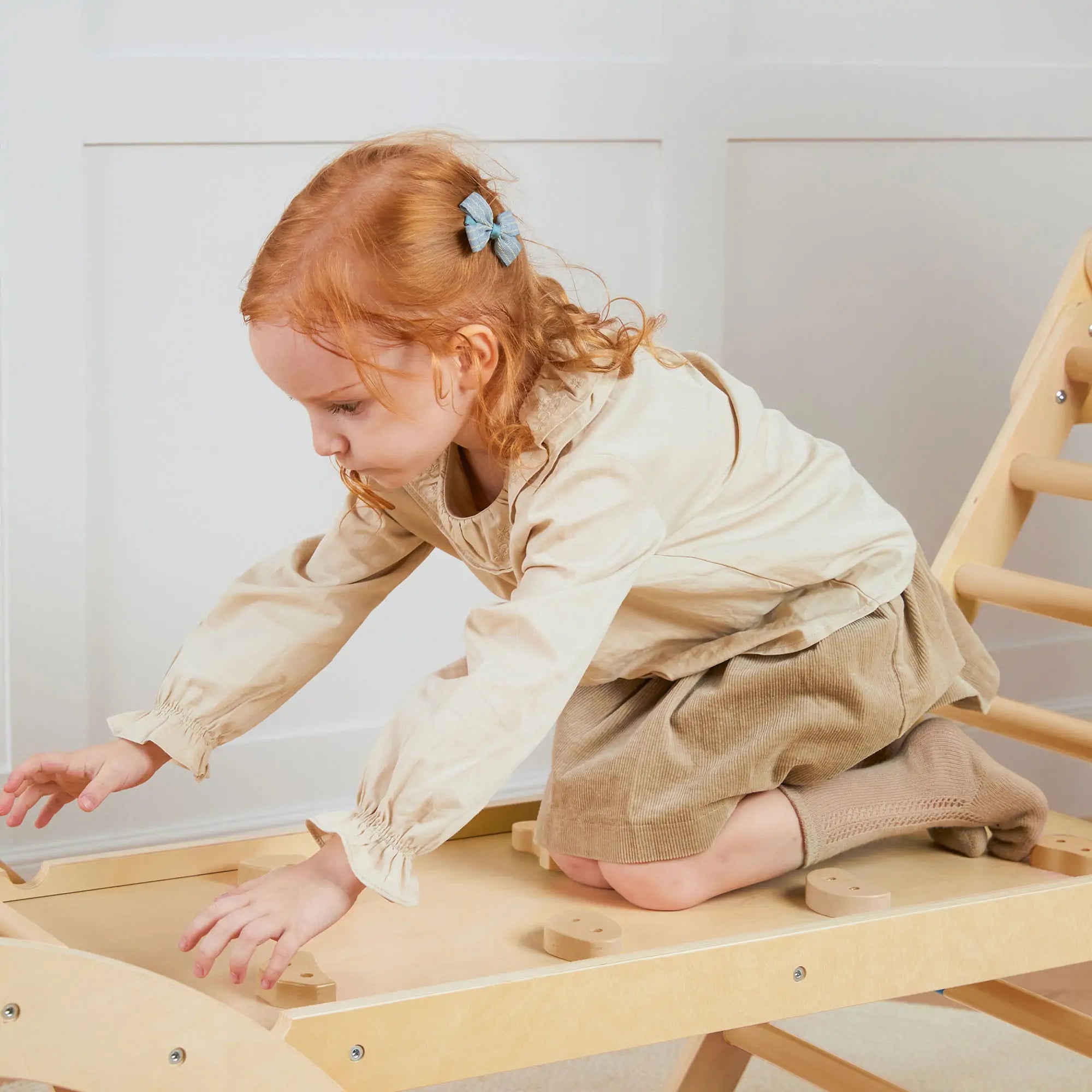 Tiny Land® Pikler Triangle 7-in-1 Montessori Climbing Set