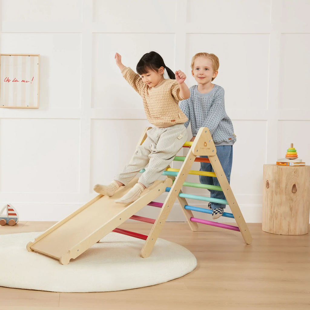 Tiny Land® Pikler Triangle 7-in-1 Montessori Climbing Set